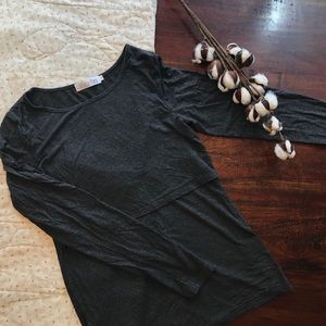 Latched Mama LS gray shirt, S